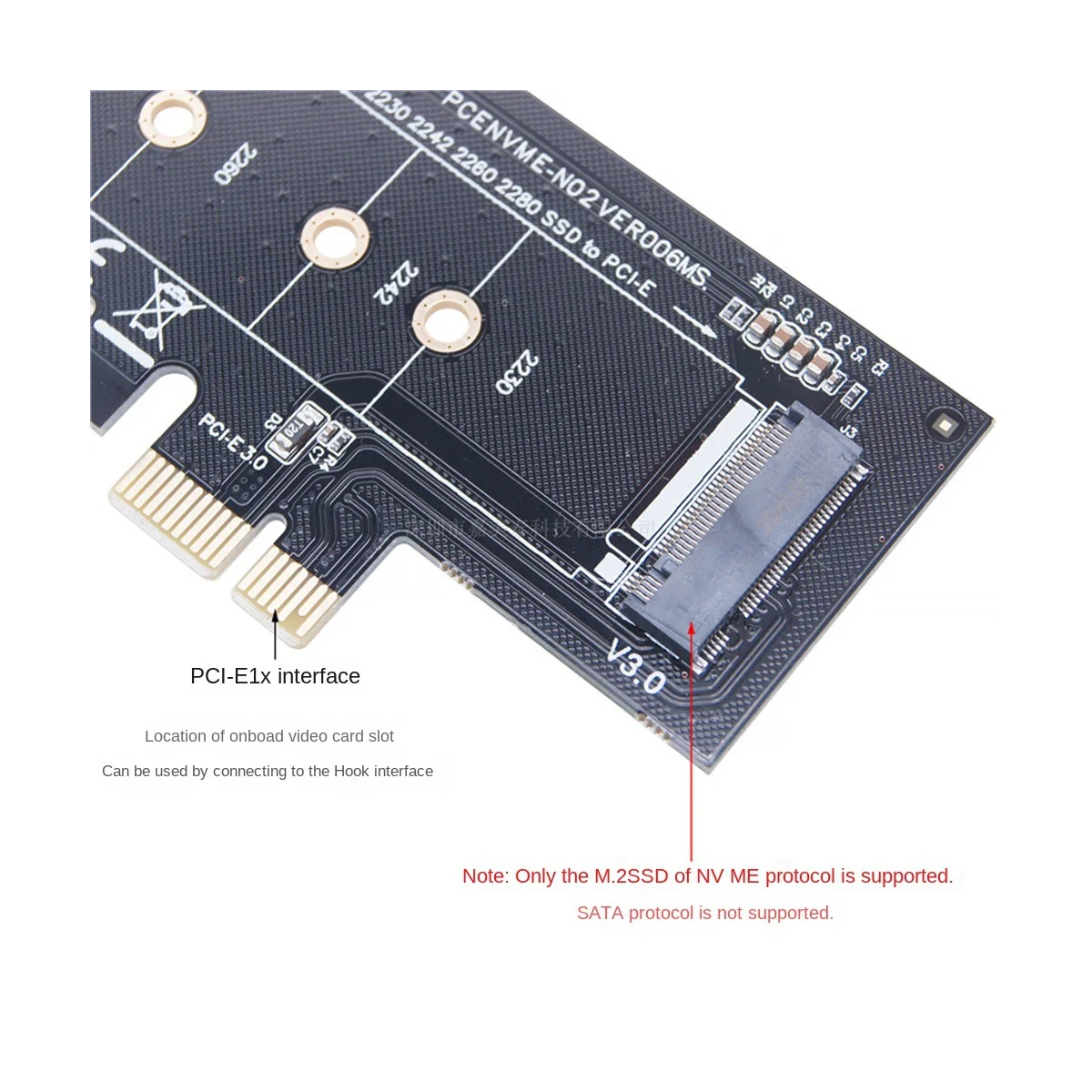 Адаптер M.2 PCIe плата расширения к PCI E3.0 X1 M2 SSD NGFF NVME (ключ M) 3 0x1 для настольного Express