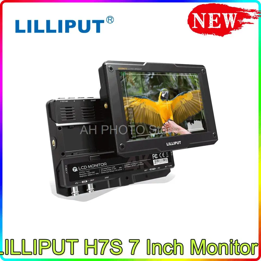 

LILLIPUT H7S New 7 Inch 1800 Nits Ultra Brightness SDI 4K HDMI Tally Field Monitor DSLR On-Camera Video Monitor