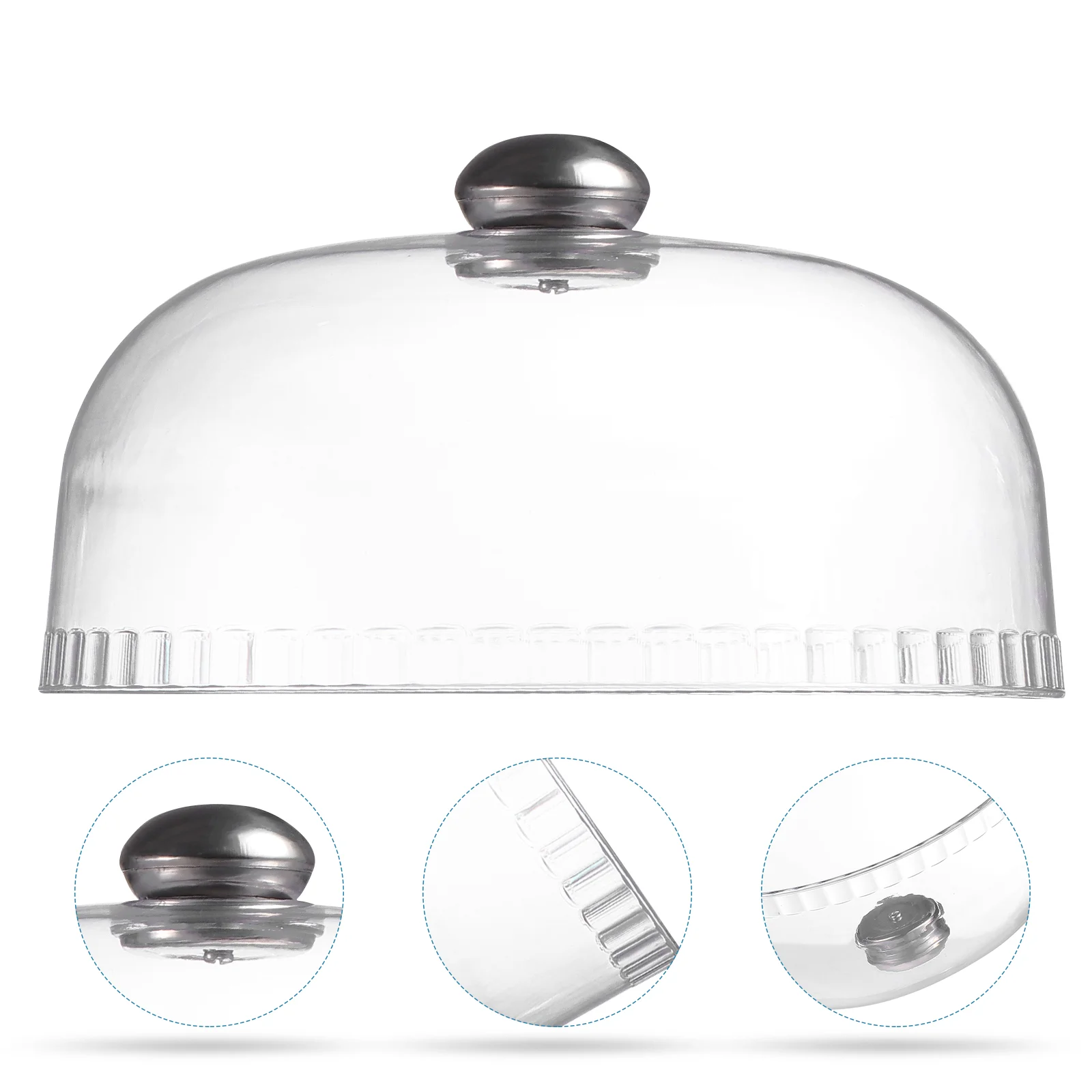 

Cover Dome Cake Microwave Display Stand Splatter Plate Plastic Cloche Dessert Clear Acrylic Lid Domes Snack Transparent Cupcake