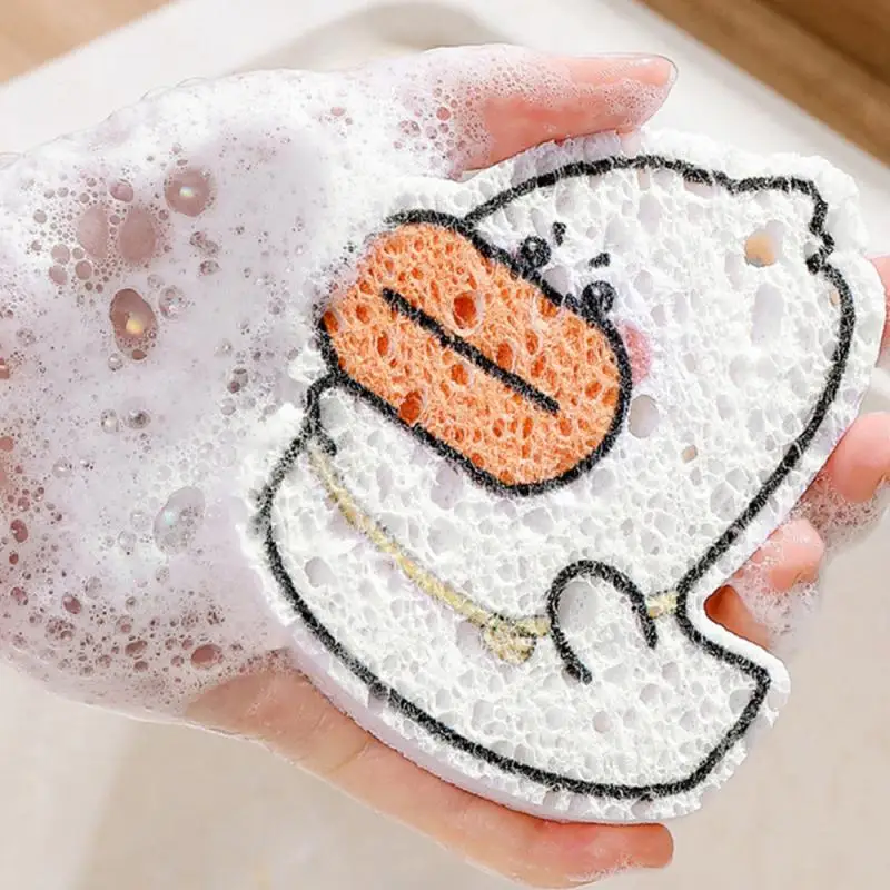 

New Dishwashing Sponge Compressed Wood Pulp Dishwashing Cotton Multifunctional Cleaning Sponge Household Rag Cleaning Tool