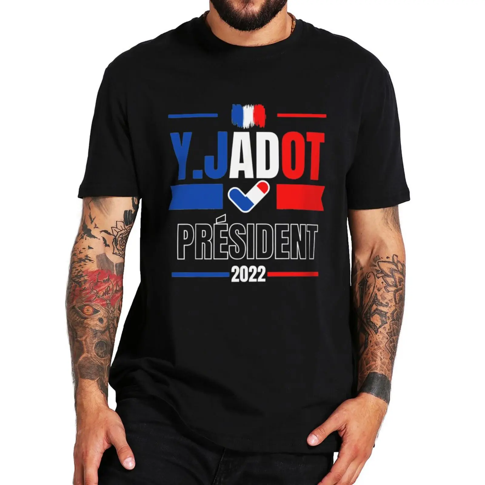 

Y.Jadot President 2022 T Shirt Je Vote Pour Yannick Jadot France Elections Tshirts Basic Summer 100% Cotton Casual T-shirt