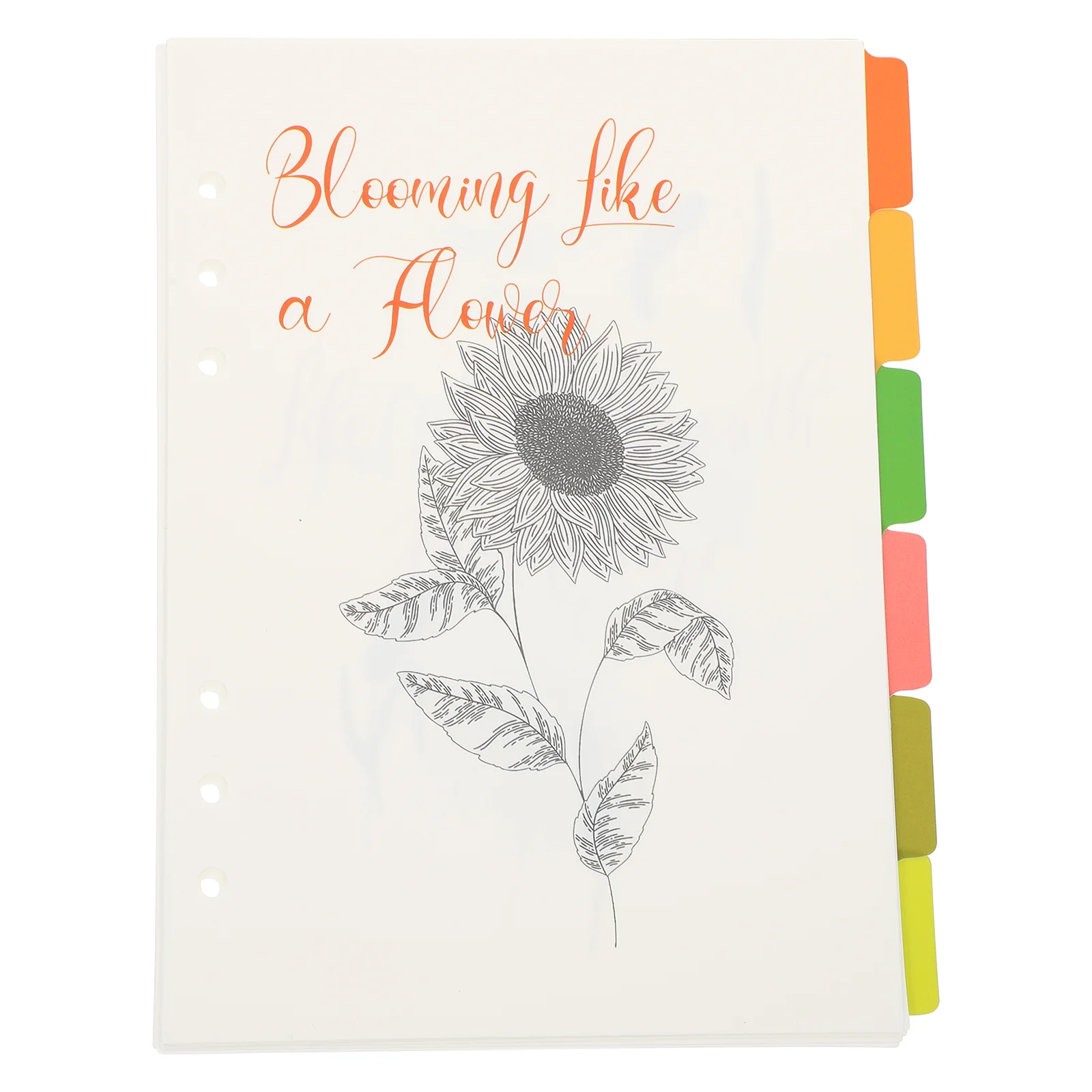 

Dividers Page Tabs Binder Leaf Loose Notebook Labels Classification Classified Paper Separators Filler Full Sheet Lifters Papers