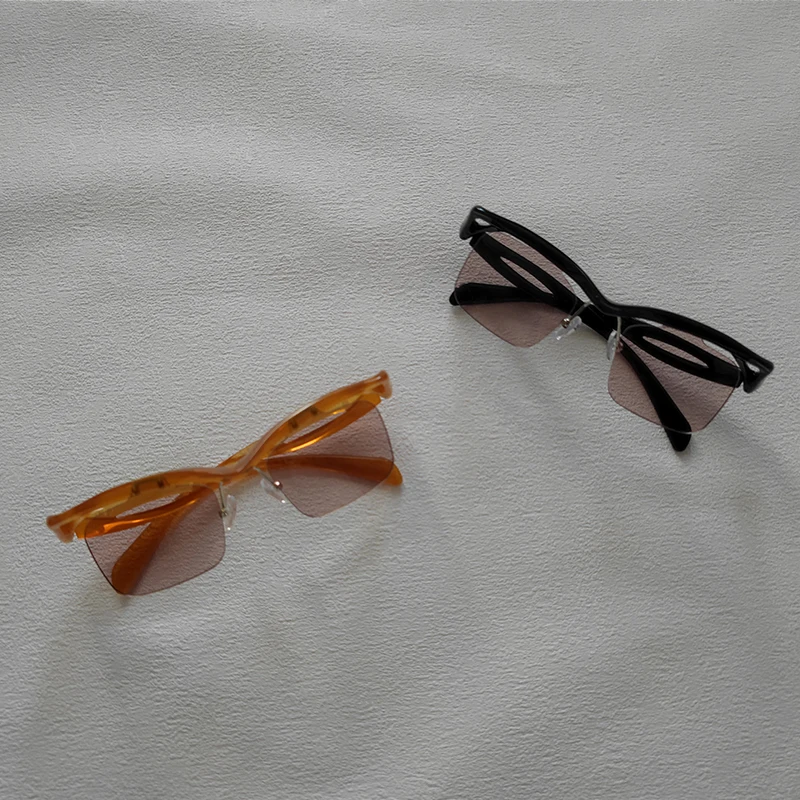 Очки солнцезащитные унисекс квадратные без оправы 2 шт.