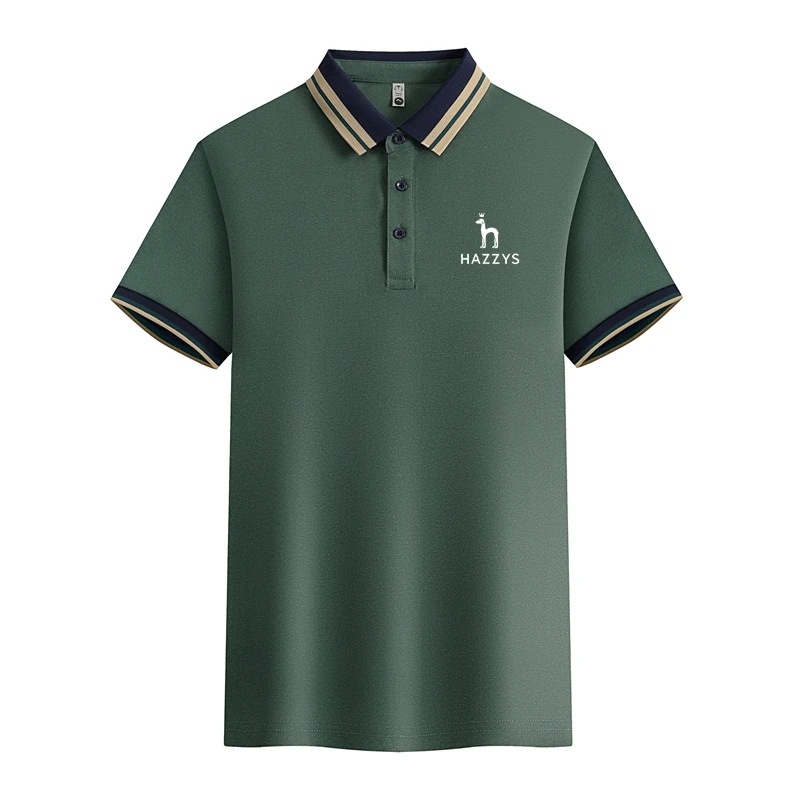 

HAZZYS Summer Luxury Business Polo Shirts Men 2022 New Lapel Casual Fashion Short Sleeve Men Polos Brand Men Clothing