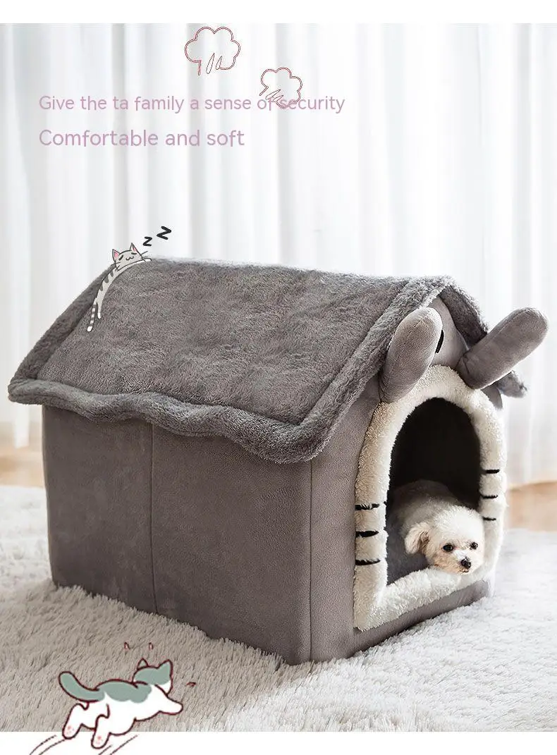 

Breathable Warm Plush Pet Bed House Washable Soft Cat Cushion Kennel for Small Medium Large Dogs Cats Pet Supplies