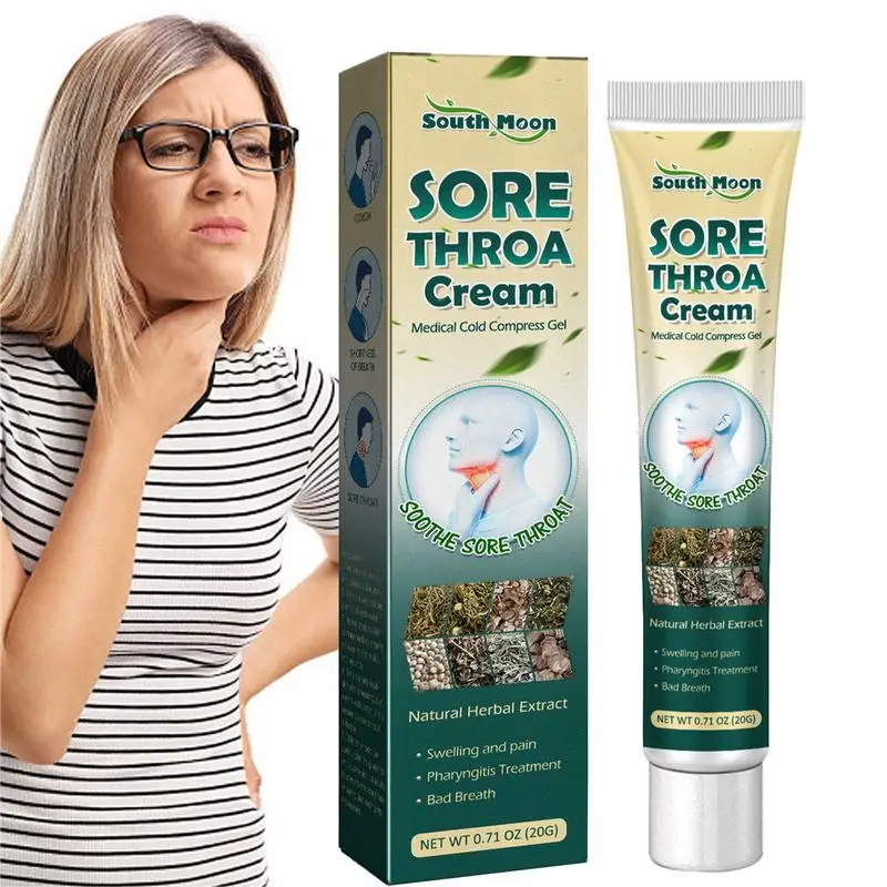 

20g Sore Throat Cream Cough Pharyngitis Herbal Ointment Dry Itchy Neck Sore Relief Bad Breath Soothing Chinese Ointment