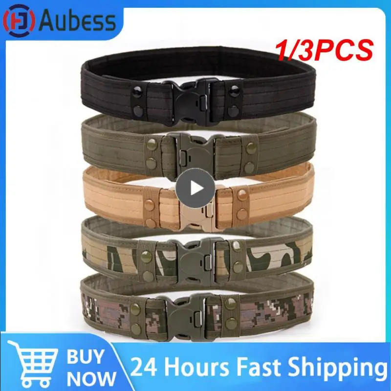

Ремень мужской Тактический в стиле милитари, Модный Камуфляжный брезентовый пояс в стиле милитари, для охоты, 1/3 шт.