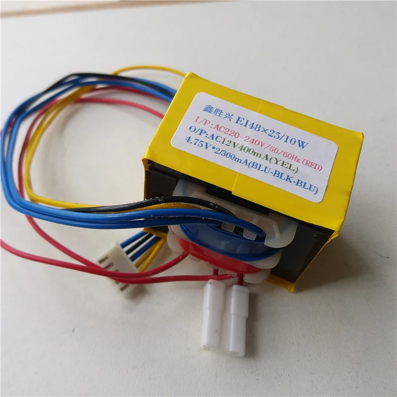 

12V 0.4A 4.75V-0-4.75V 0.3A Transformer 220V input 10VA EI48*25 for Galanz Air Conditioning 4824E-KDB-11A power transformer
