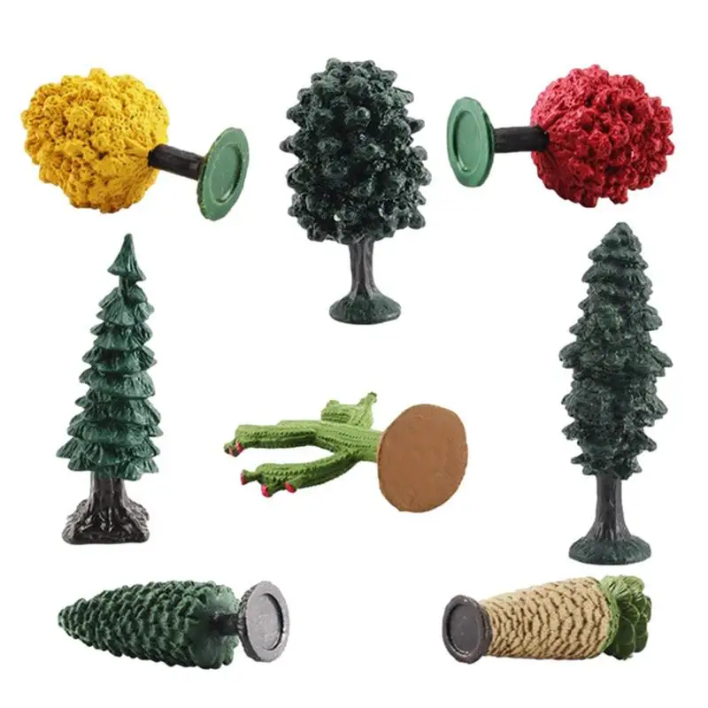 

Mixed Miniature Trees 8 Pieces Mini Decor Trees Artificial Model Miniature Village Displays Trees For House Garden Festival