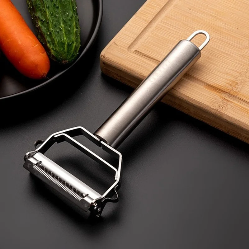 

Stainless Steel Melon Planer Household Multiple-Function Fruit And Vegetable Peeler Kitchen Vegetable Peeler Double-Head Peeler