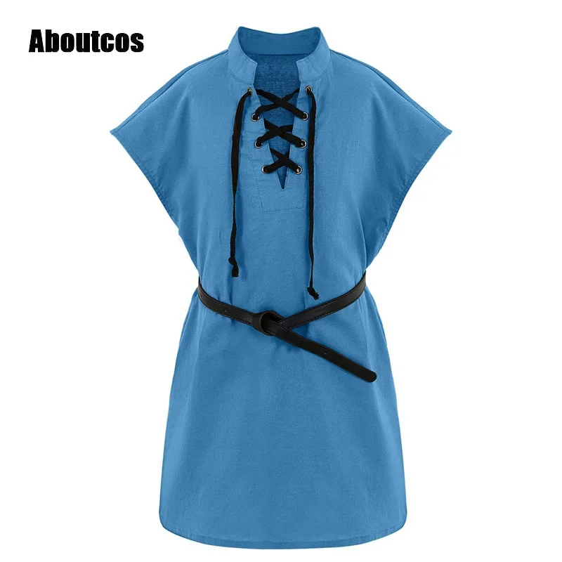 Aboutcos средневековая панковская косплейная рубашка винтажный костюм пирата эпохи