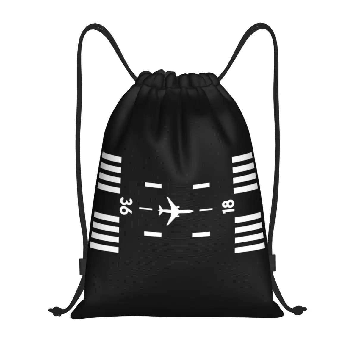

Airport Runway Traffic Controller Drawstring Backpack Bags Lightweight Aviation Airplane Pilot Aviator Gym Sports Sacks for Yoga