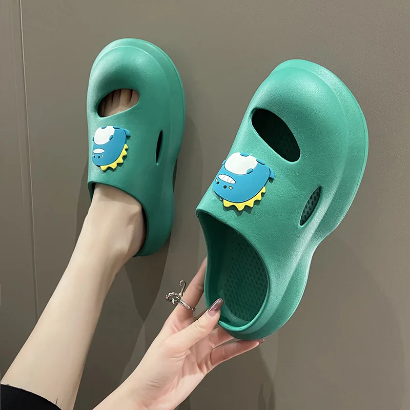 

Женские шлепанцы с мультяшным принтом Bao-tou, модная универсальная домашняя обувь большого размера для лета