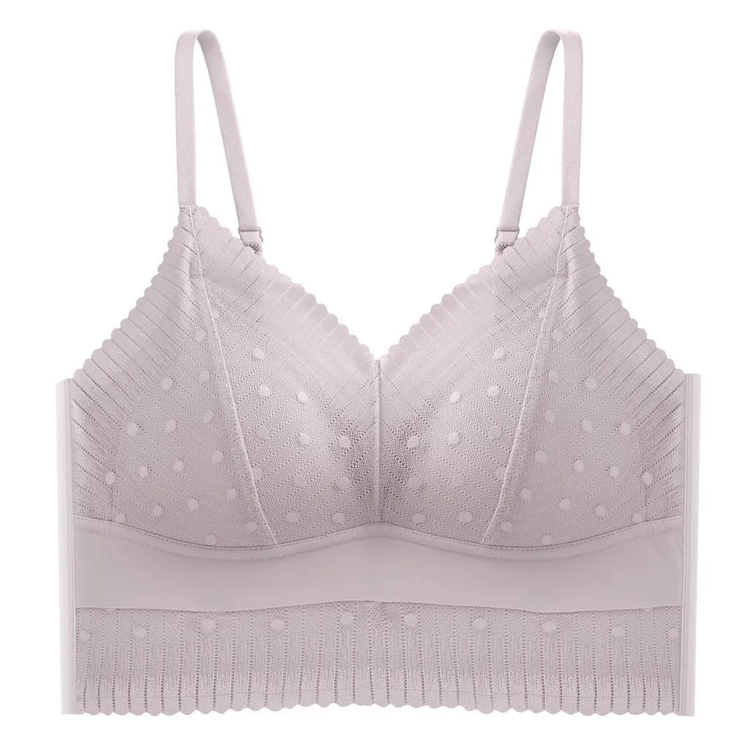 

SVOKOR Seamless Push Up Lace Bra Sexy Beautiful Back Lingerie Latex Triangle Cup Wireless Bralette 2022 New