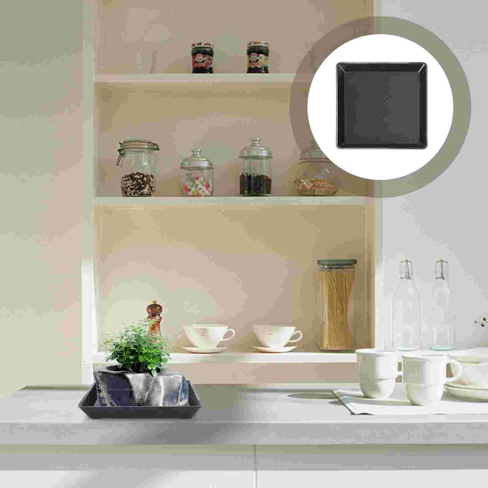 

2 Pcs Serving Tray Round Pots Plastic Saucers Plastic Garden Trays Planter Base Pot Saucer Plants