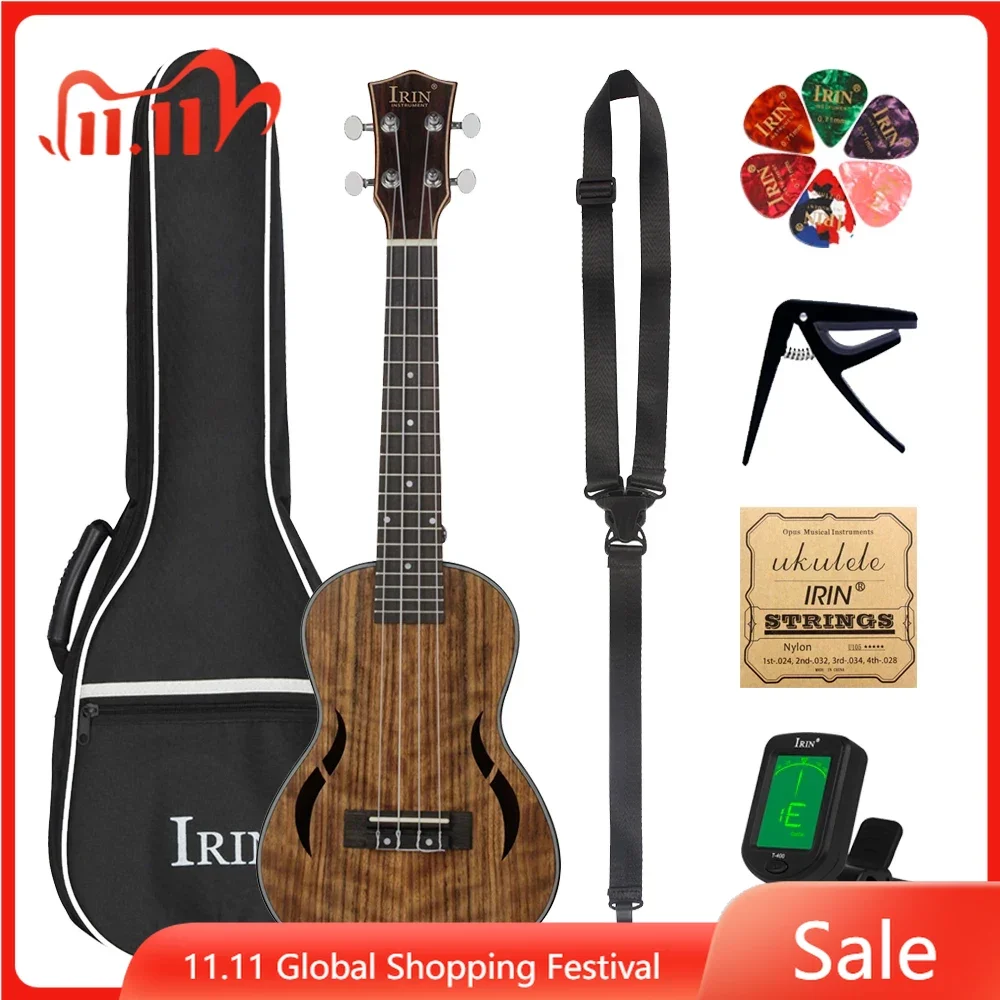 

IRIN 26 Inch Ukulele 4 Strings Hawaiian Guitar Walnut Body Guitarra Ukulele With Bag Strings Tuner Guitar Parts & Accessories