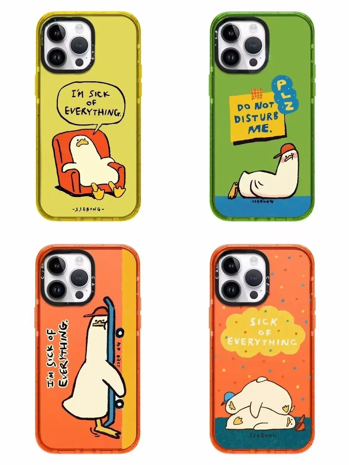 

Anime peripheral decadent duck phone case acrylic hard case suitable for Apple 15/14/13