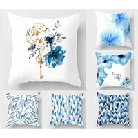 pillowcase blue flower pillowcase home decor sofa bedding cushion pillow