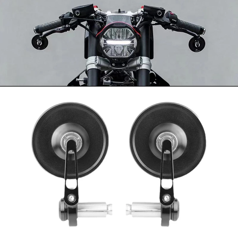 Фото Зеркала заднего вида для мотоцикла, крепление на руль, подходят для BMW R Nine T, универсальные, диаметр 13-19.5 мм №2
