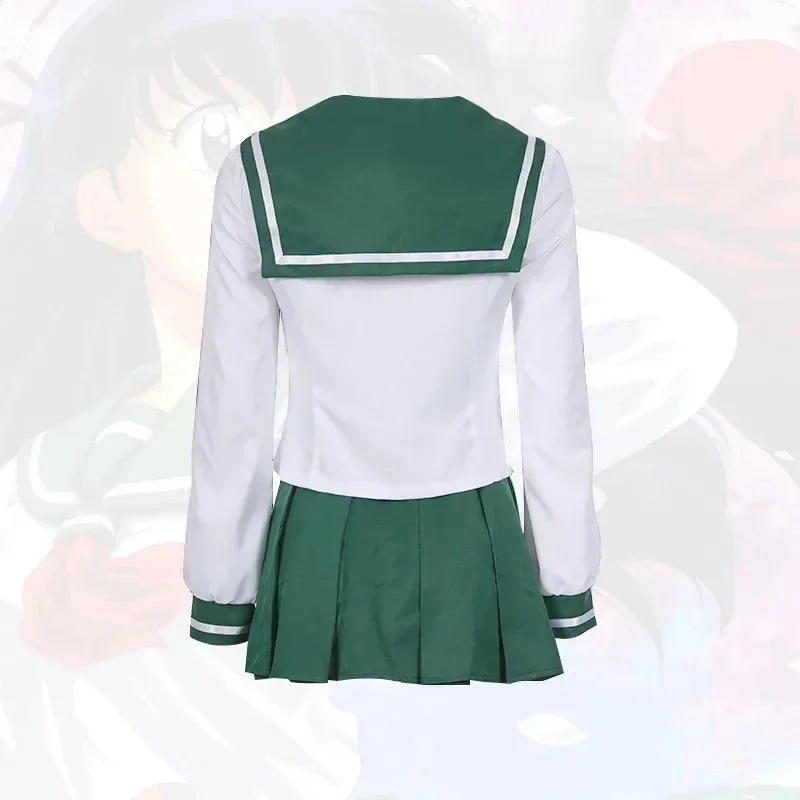 Фото Аниме Косплей Костюм InuYasha Kagome Higurashi Женская Униформа Рубашка Юбка Костюм Хэллоуин Карнавальный Косплей Костюм Adul khj №4