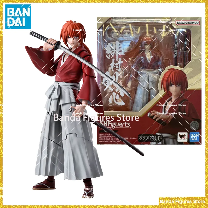 Оригинальный Bandai S.H.Figuarts SHF Kenshin Himura Rurouni Meiji Swordsman Романтическая история в наличии