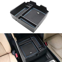 abs storage box for kia carnival 2021 2022 car center console armrest storage box rack blue anti slip pad front floor console