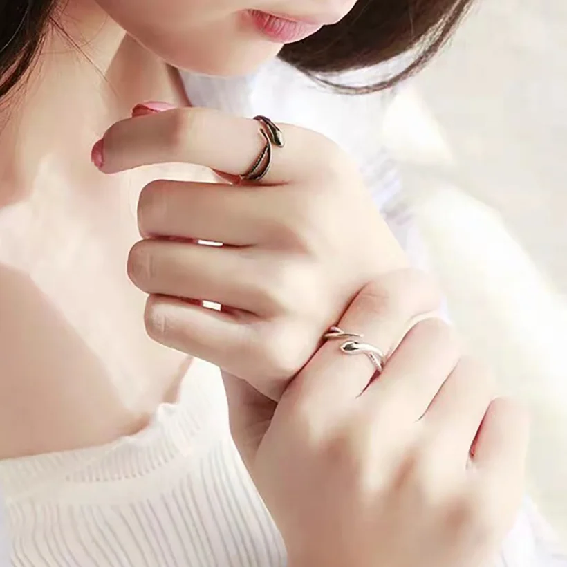 

Gothic Snake Rings For Women Open Cuff Lover Couple Ring Adjustable Engagement Wedding Jewelry Gift Bague
