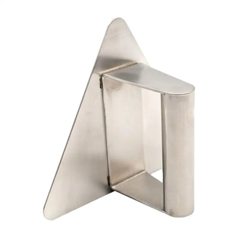 

Stainless Meat Press Grill Hamburger Smasher With Handle Flat Top Burger Press Triangle Shape Bacon And Patty Maker For Chefs