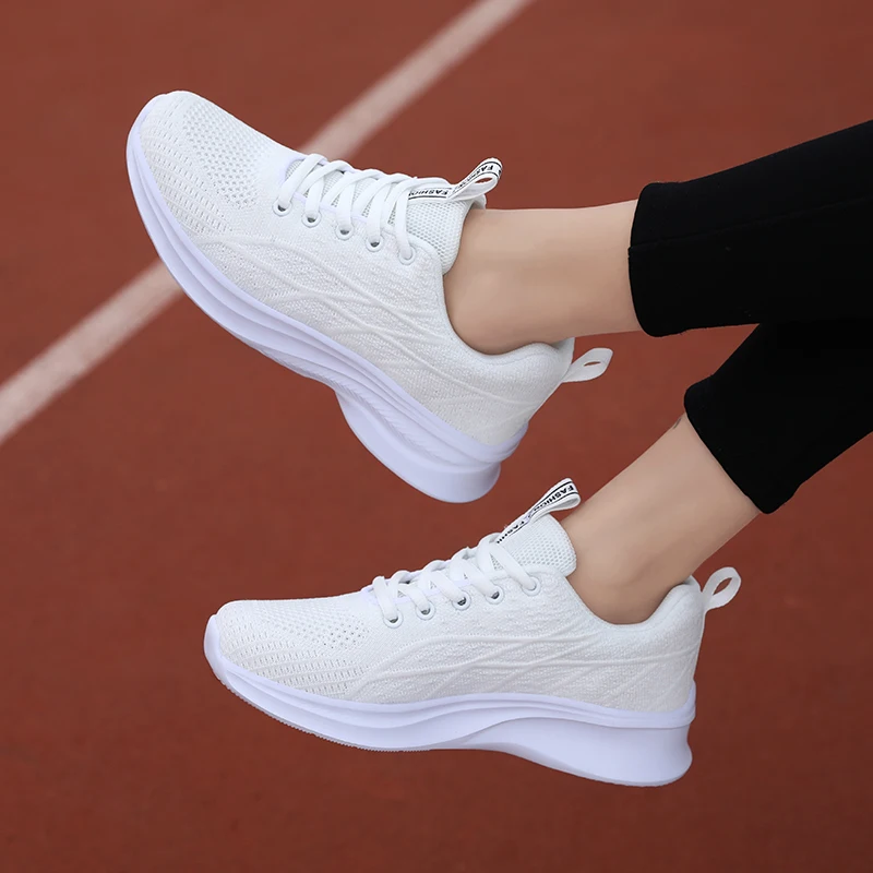 Women's Tennis Shoes Anti Skid Woman Sneakers Comfortable Lace UpOutdoor Sports Casual Walking Shoes