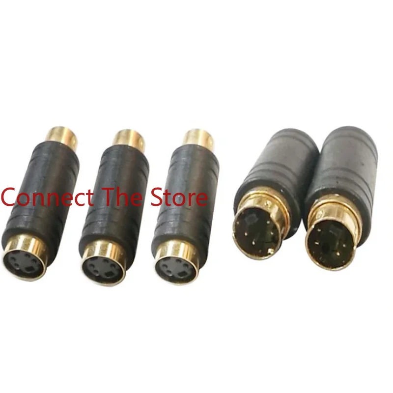

2PCS Mini Terminal mall Computer Plug 4-core Gold-plated Male To Female 4p