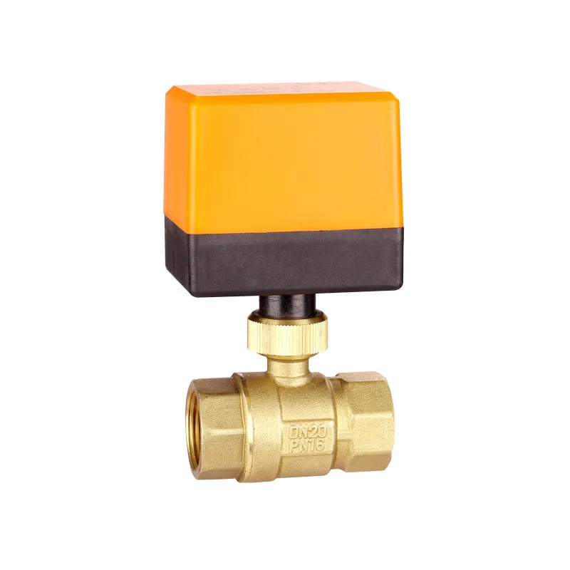 

DN15/DN20/DN25 Electric Motorized Thread Ball Valve Brass AC 220V 2-Way 3-Wire 2-Point 1.6Mpa with Actuator For water, gas, oil