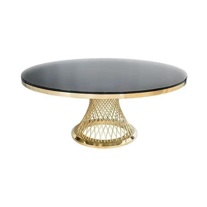 Мебель Sinoperfect белая закаленная современная роскошная стеклянная золотая ножка