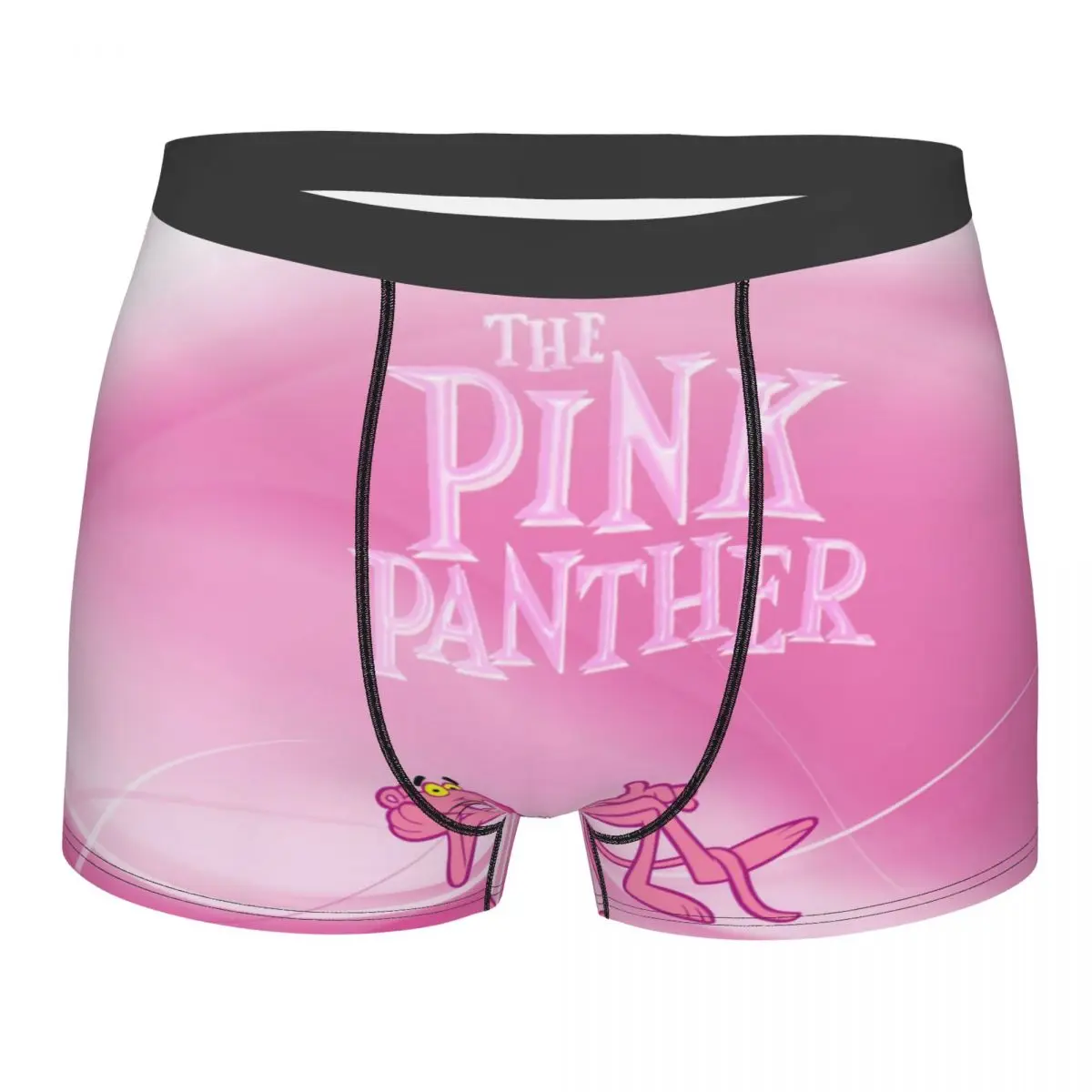 

Custom Leopard Head Cartoon Pink Panther Underwear Men Stretch Boxer Briefs