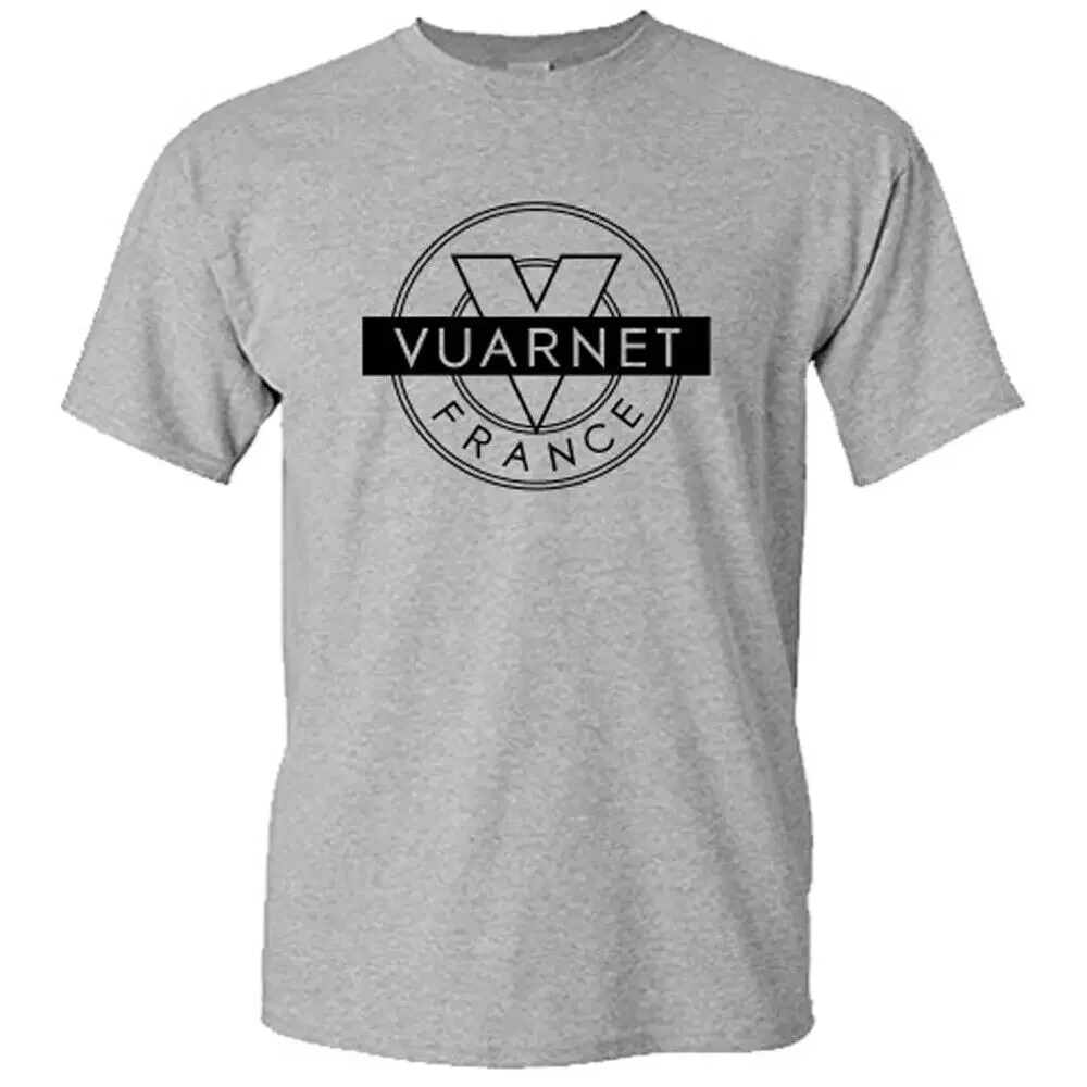 Мужская серая футболка с логотипом французского символа VUARNET размеры от S до 5XL