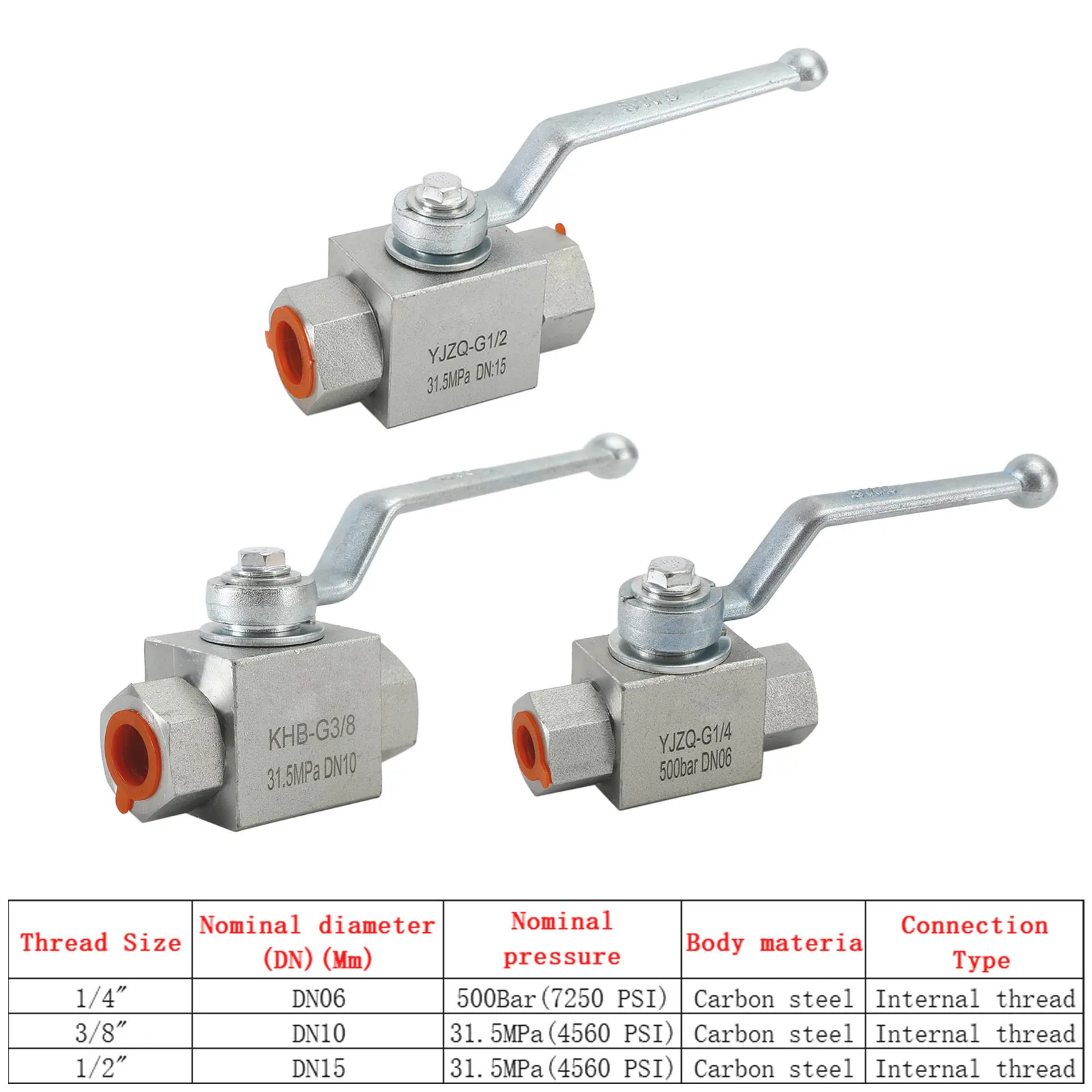 

Artudatech 2 Way Hydraulic Ball Valve 1/4"/3/8"/1/2" NPT Female High Pressure Ball Valve