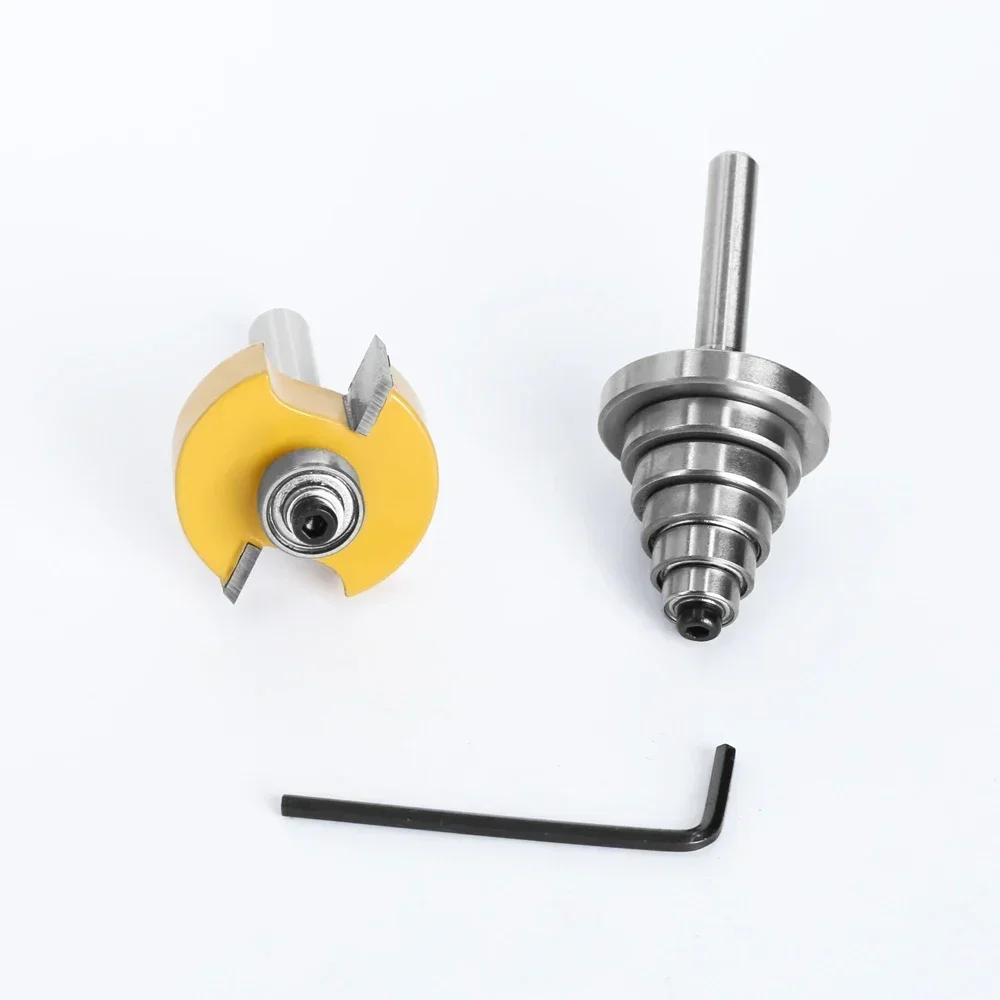 2 шт. 8 мм фреза с хвостовиком и 6 регулируемыми подшипниками шиповая фрезы из