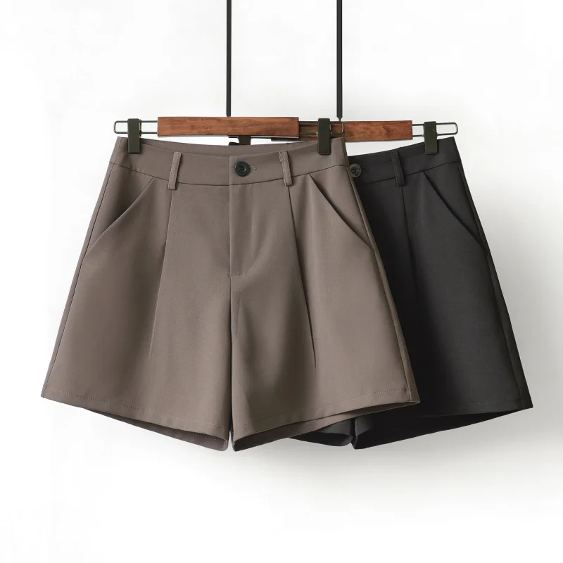 High-waisted 4-point Suit Womens Shorts Summer New Slim Wide Leg Loose Look Slim Everything Chiffon A-line Biker Shorts Women