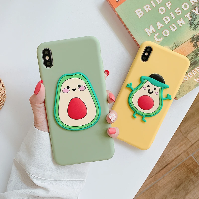 Cute Fruit Avocado Case for Samsung Galaxy A01 A10 A20E A21S A30S A40 A50 A60 A70 A80 A90 5G Momordica TPU Soft Phone Cover | Мобильные