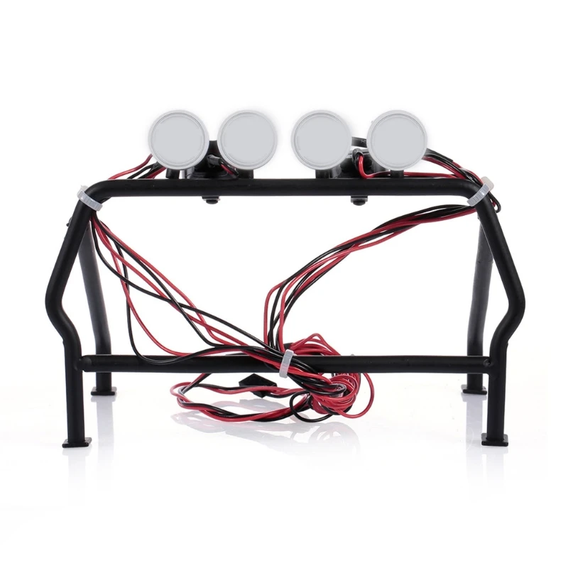 

Anti-rusty RC Roof Rack Frame with LED Lamp & Wire RC Accessories Durable Metal Spare Part of D90 1/10 R/C 4WD DropShipping