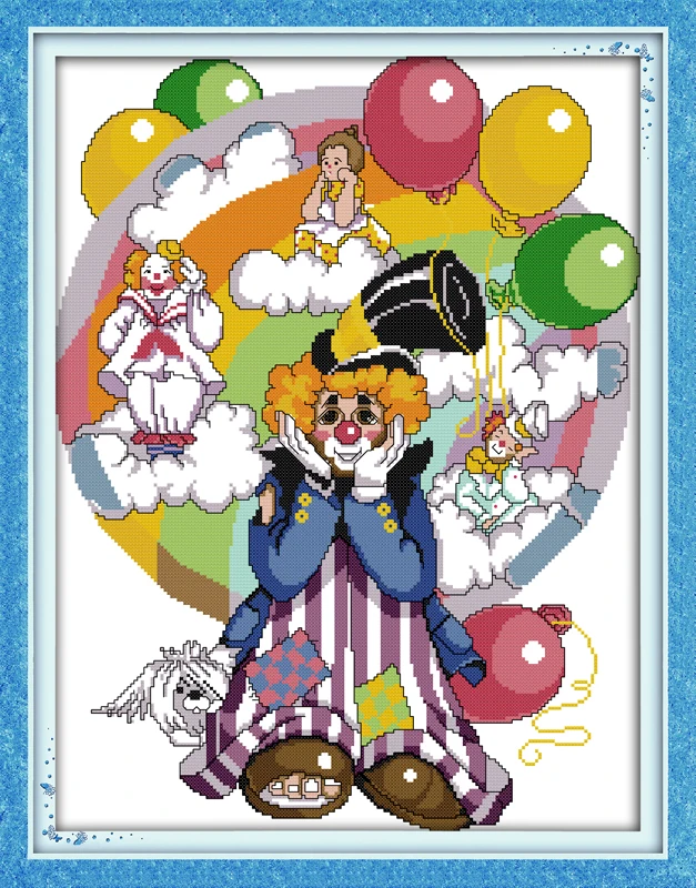 Joy Sunday полный набор для вышивки крестом с набором узоров фестивальный счастливый