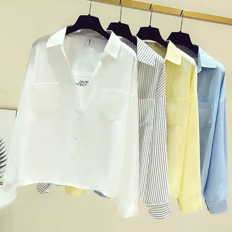 Повседневная уникальная шифоновая рубашка с длинными рукавами для женщин