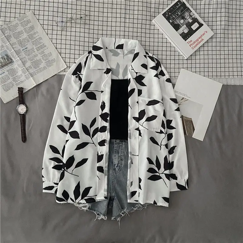 

Women's Korean Long Sleeve Shirt Large Fat MM Hong Kong Style Niche Design Top