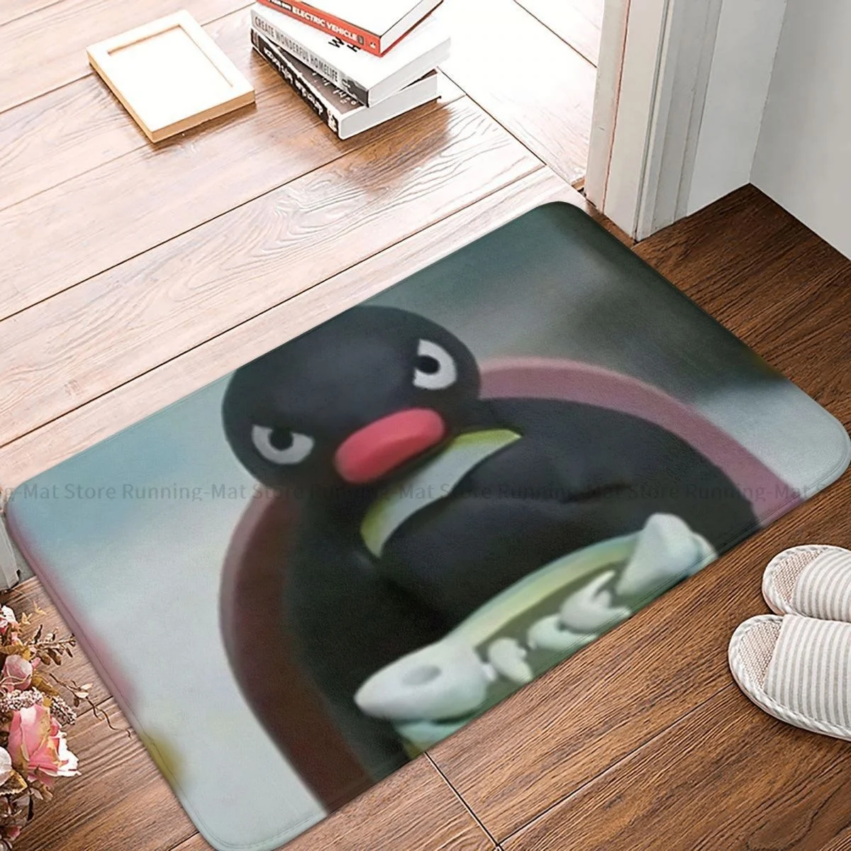 

Нескользящий Придверный коврик Pingu Noot Pinga в виде пингвина для телевизора, коврик для ванной и спальни, Молитвенный Ковер, искусственный Декор