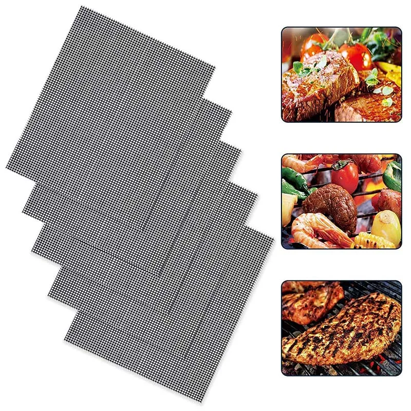 5 шт. антипригарная сетка для гриля и барбекю 33 х40 см