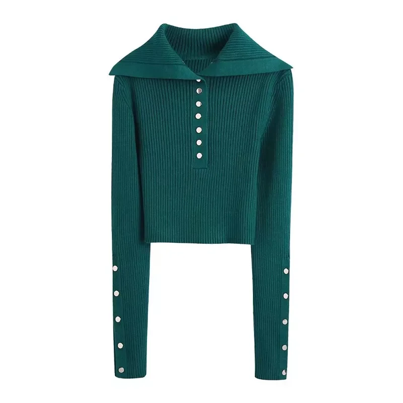 

Женский трикотажный свитер в рубчик, с длинным рукавом