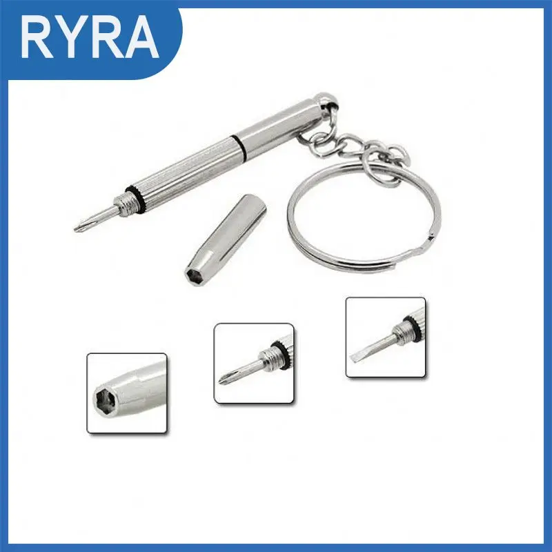 

With Keychain Glasses Screwdriver Multifunctional Small Screwdriver Portable Three-purpose Repair Kit Home Accessories Tools