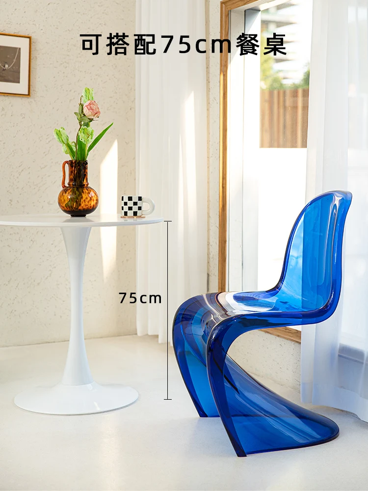 

Dining Chair and Stool Designer Ins Acrylic Chair Transparent Plastic Crystal Chair Nordic Designer Chair Nordic Chair