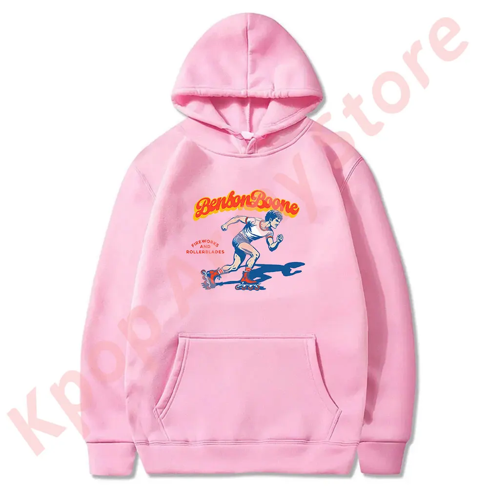 Толстовки с капюшоном Benson Boone Rollerblading фейерверки и Rollerblades Tour Merch модные толстовки