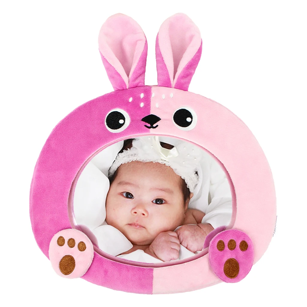 

Baby Car Backseat Mirror, Animal Shaped Hanging Baby In-sight Mirror for Rear Facing, Rabbit