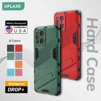 uflaxe original shockproof hard case for oppo find x3 pro find x3 lite neo punk style back cover casing with kickstand